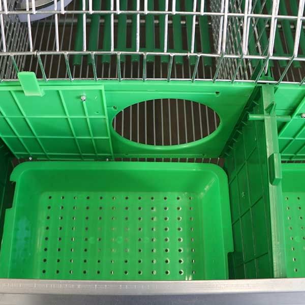 Cage faite sur commande de lapin de plancher de fil, grandes cages commerciales d'élevage de lapin