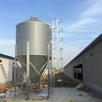 1 - silo d'alimentation de poulet d'épaisseur de 3mm, équipement galvanisé de ferme de poulet