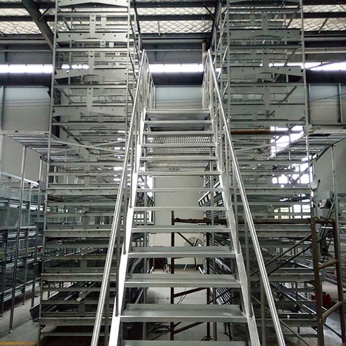 Cage puissante de ferme avicole, type de H cage de poulet de couche avec le système d'aération