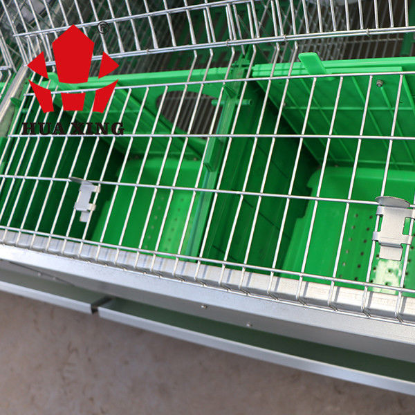 Cage commerciale galvanisée plongée chaude de lapin de batterie d'équipements de cage de ferme de lapin de cage de volaille de batterie de lapin de viande